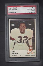 1961 Fleer Jim Brown PSA 8 (oc)