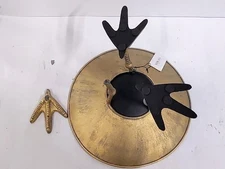 HomeRoots 7 x 12.75 x 12.75 in. Antiqued Gold Webbed Feet Centerpiece Bowl