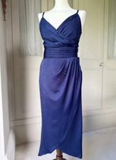 Stunning Navy Blue Occassion Dress Size 18 Wedding Evening Special Occasion BNWT