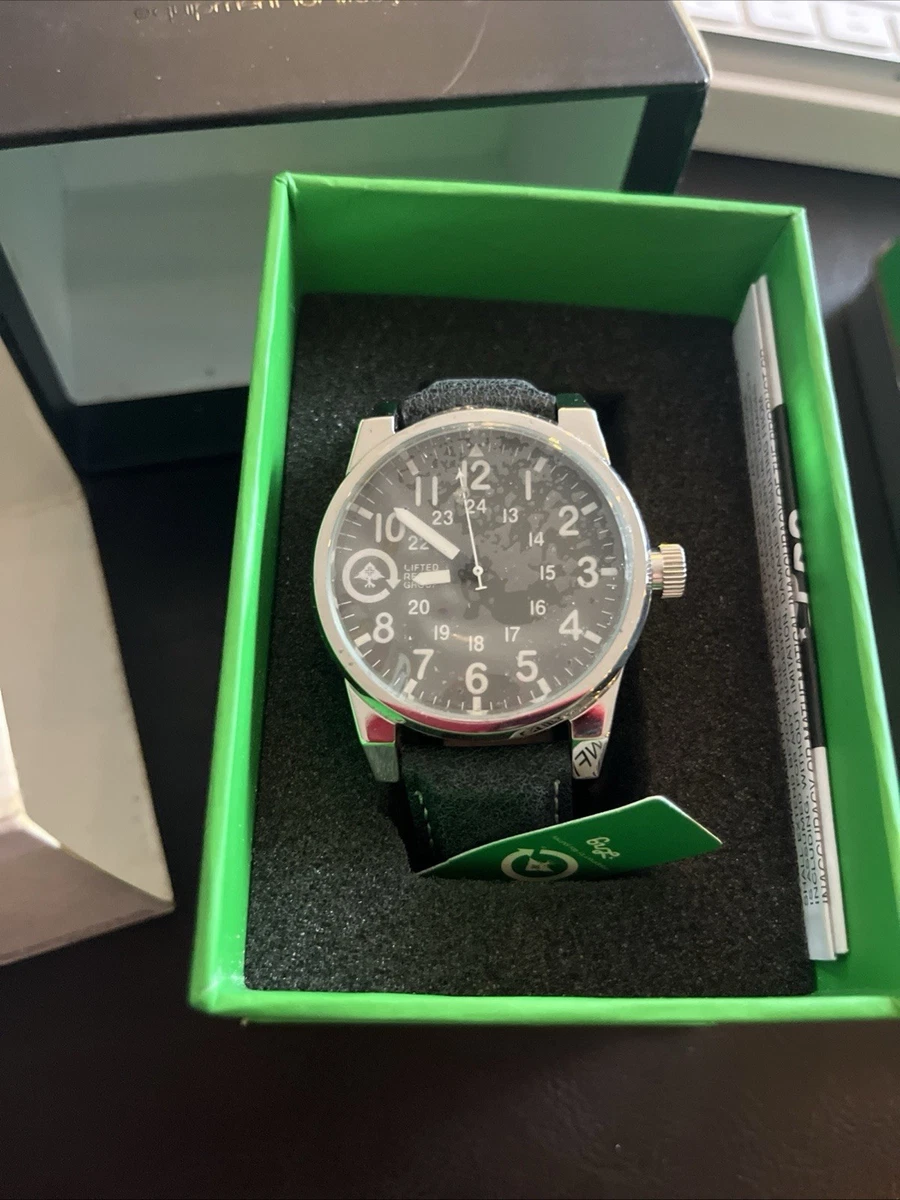 LRG Lifted Research Group Mens Green Dial Watch Quartz Works New Battery LRG Lifted Research Group Mens Green Dial Watch Quartz Works  main image 4