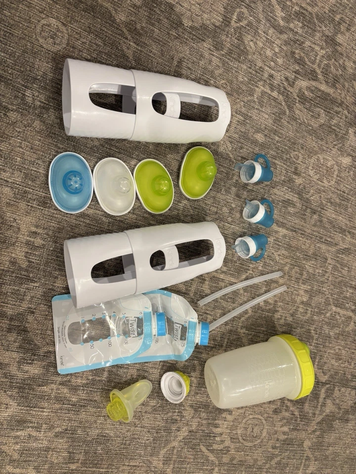 Kiinde Foodi system and 4 bottles holders with nipples interchangeable - Image 3 of 3