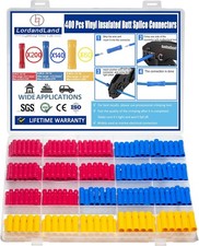 400 Pcs Butt Splice Connectors Kit 22 10 AWG Electrical C Number of Items: 400