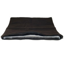 Large Brown Self Warming Thermal Pet Dog Crate Pad - 36 x 24 Washable
