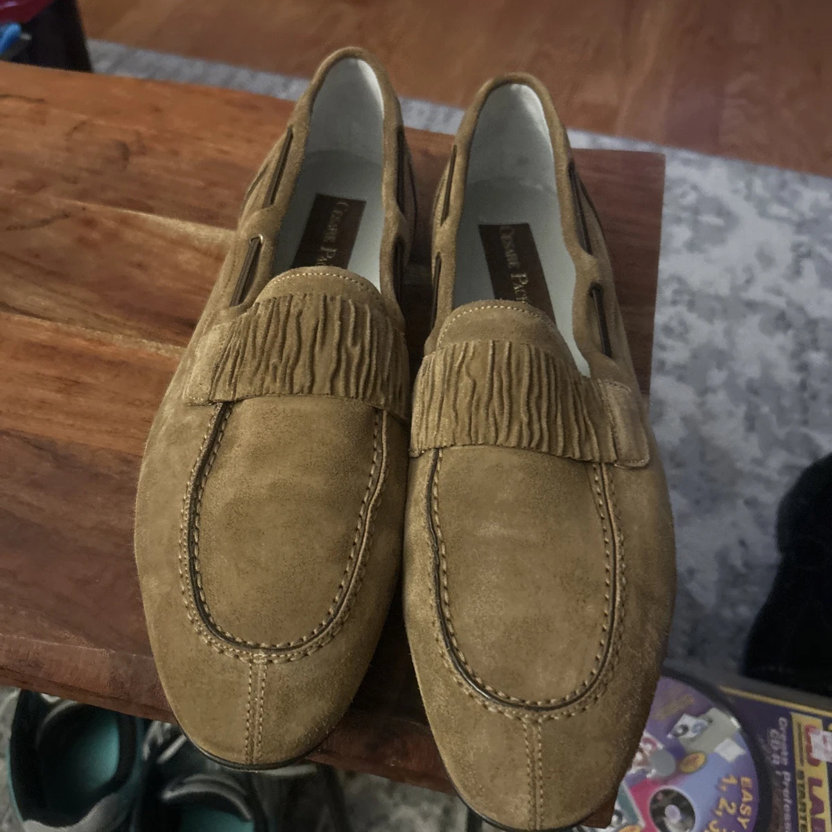 Cesare Paciotti 8623 Men\'s Suede Tan Loafer Shoes - Size US 9 / EU 43 / UK 8 Suede Solid Dress Cesare Paciotti Shoes for Men for sale | eBay main image 3