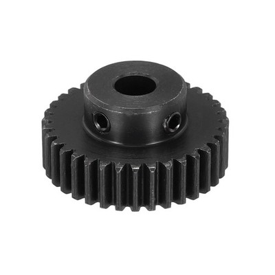 1Pcs 1M 35T  Steel Motor Pinion Gears Fits 8mm Shaft Bore, Black