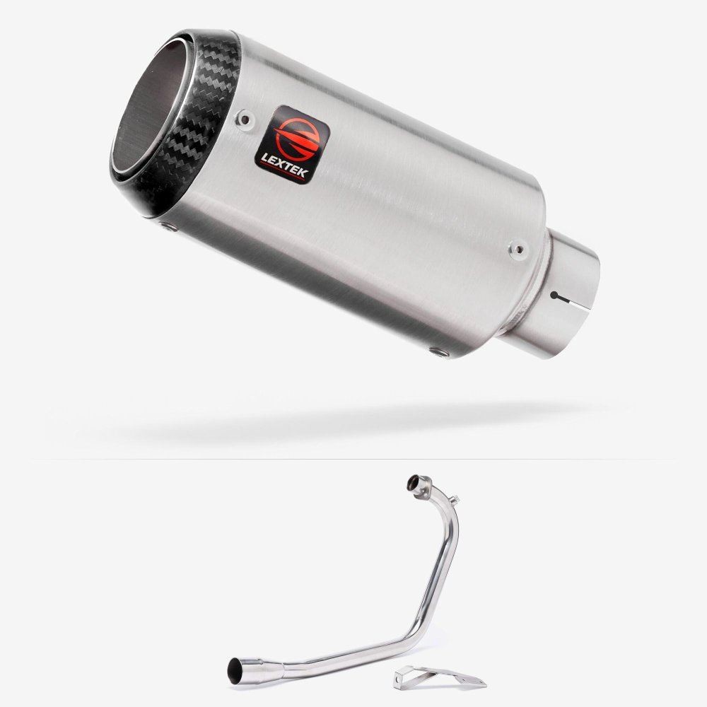 Lextek Matt Stainless Steel CP1 Exhaust System 150mm for Lexmoto ZSB 125