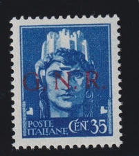 1944 Italian Social Republic G.N.R. Verona 35 cent. MNH DIENA CERTIFICATE