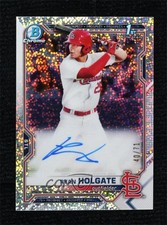 2021 Bowman Draft Chrome Pick Sparkle Refractor 40/71 Ryan Holgate Auto 0l44