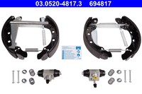 Bremsbackensatz Original ATE Topkit 03.0520-4817.3 FüR VW Skoda Seat Polo Citigo