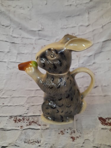Tony Wood Teapot Rabbit Design Ceramic Unique Vintage Kitchen Decor - Picture 5 of 7