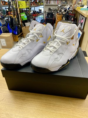 Size 11.5 Nike Air Jordan True Flight White Yellow Ochre Black