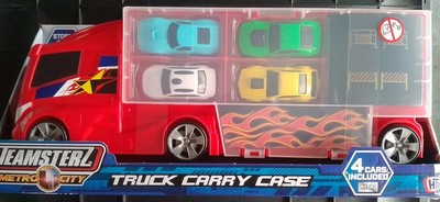 Teamsterz Metro City LKW Tragetasche. 4 Autos dabei. Neu im Karton.
