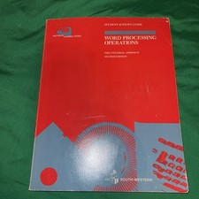 1987 Word Processing Operations Student Activity Guide Used Workbook