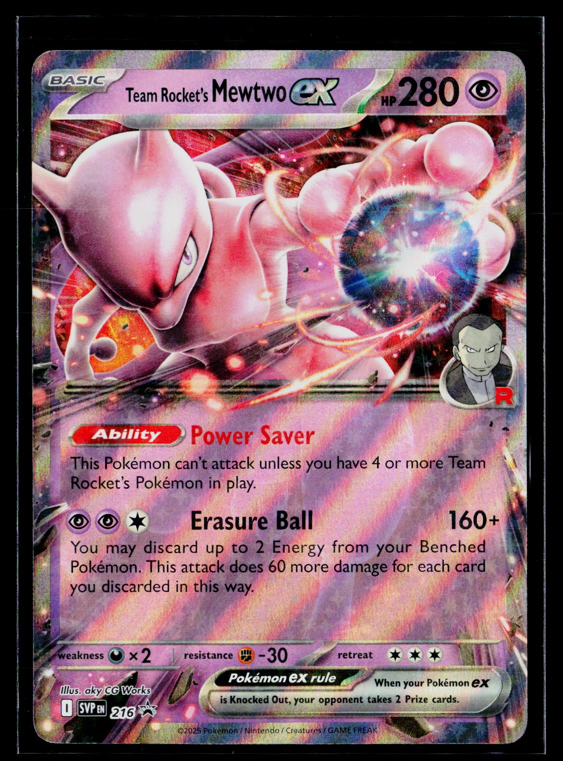 SV: Scarlet & Violet Promo Cards #216 Team Rocket's Mewtwo ex