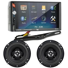Dual 7" Bluetooth Car Stereo AM/FM Radio (No CD) Media Receiver & Parking Camera