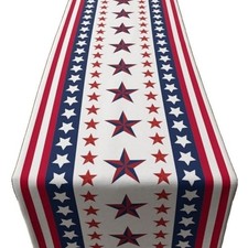 Linen Table For RUNNER Patriotic Theme 185 x 35 cm 100 Percent Linen Material