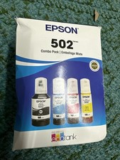 Genuine Set 4 Epson 502 EcoTank Ink Bottles ET-2700/3700/4750 FACTORY SEALED