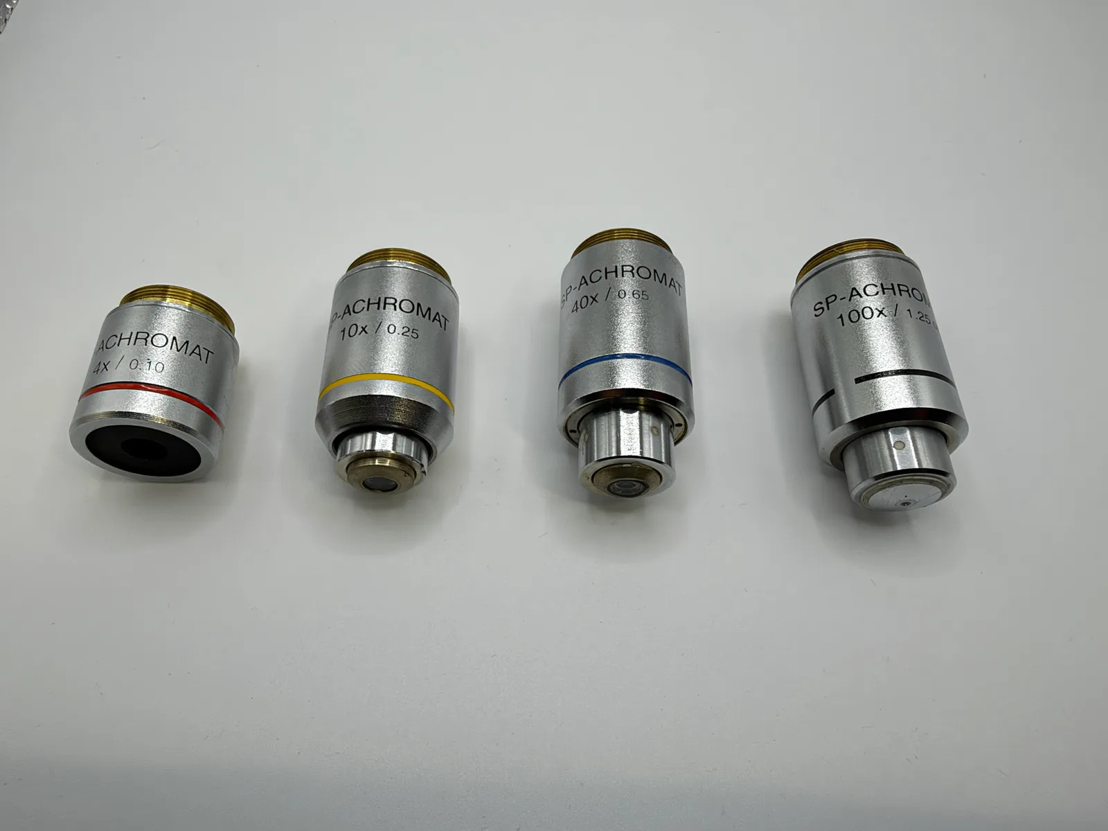 SP-Achromat Microscope Objective Set 4x 10x 40x 100x Oil