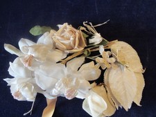 Vtg Millinery Flower Lot Collection Ivory White w/Velvet 1-3" H5431