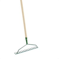 BüGelrechen Mit Holzstiel Gartenrechen Stahl Pulverbeschichtet Laubrechen Stiel