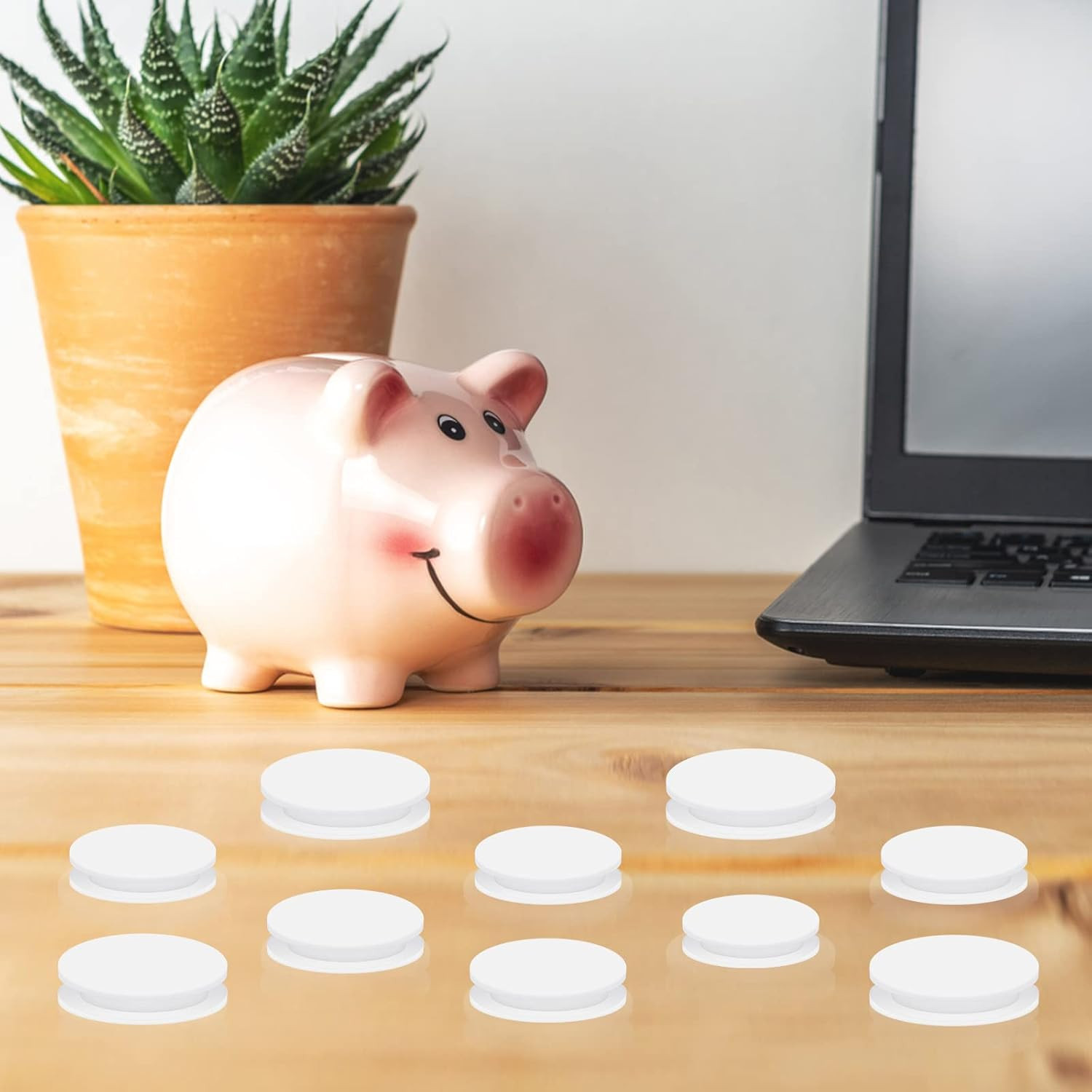 Grevosea 20 Pieces Piggy Bank Plug, Saving Box Plug White Piggy Bank Stopper