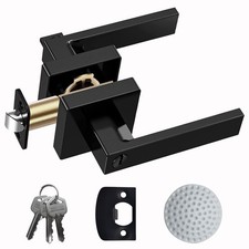 Matte Black Door Handle Heavy Duty, Keyed Alike Entry Door Lever