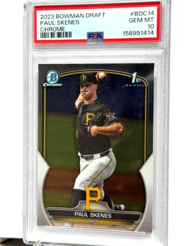 2023 Bowman Draft Chrome 1st Paul Skenes #BDC-14 (RC) GEM MINT 10