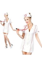 Head Nurse Uniform Outfit Sexy Hen Night Do Ladies Womens Fancy Dress UK Large