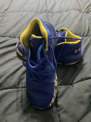 Size 6.5 (GS) - Under Armour Jet Mid Blue Yellow