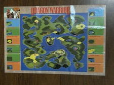 Dragon Warrior Map Poster Monster Chart Insert Nintendo NES Manual Only