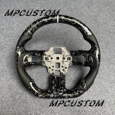 Forged Real Carbon Fiber Steering Wheel Fit For Ford Mustang GT 2018 2019-2023