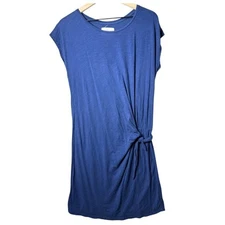 Athropologie Velvet by Graham & Spencer Shirt Dress Blue 100% Cotton Women’s L