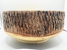 VINTAGE ACACIA COLLECTION HANDCRAFTED WOODEN BARK EFFECT BOWL  RUSTIC CENTREPIE