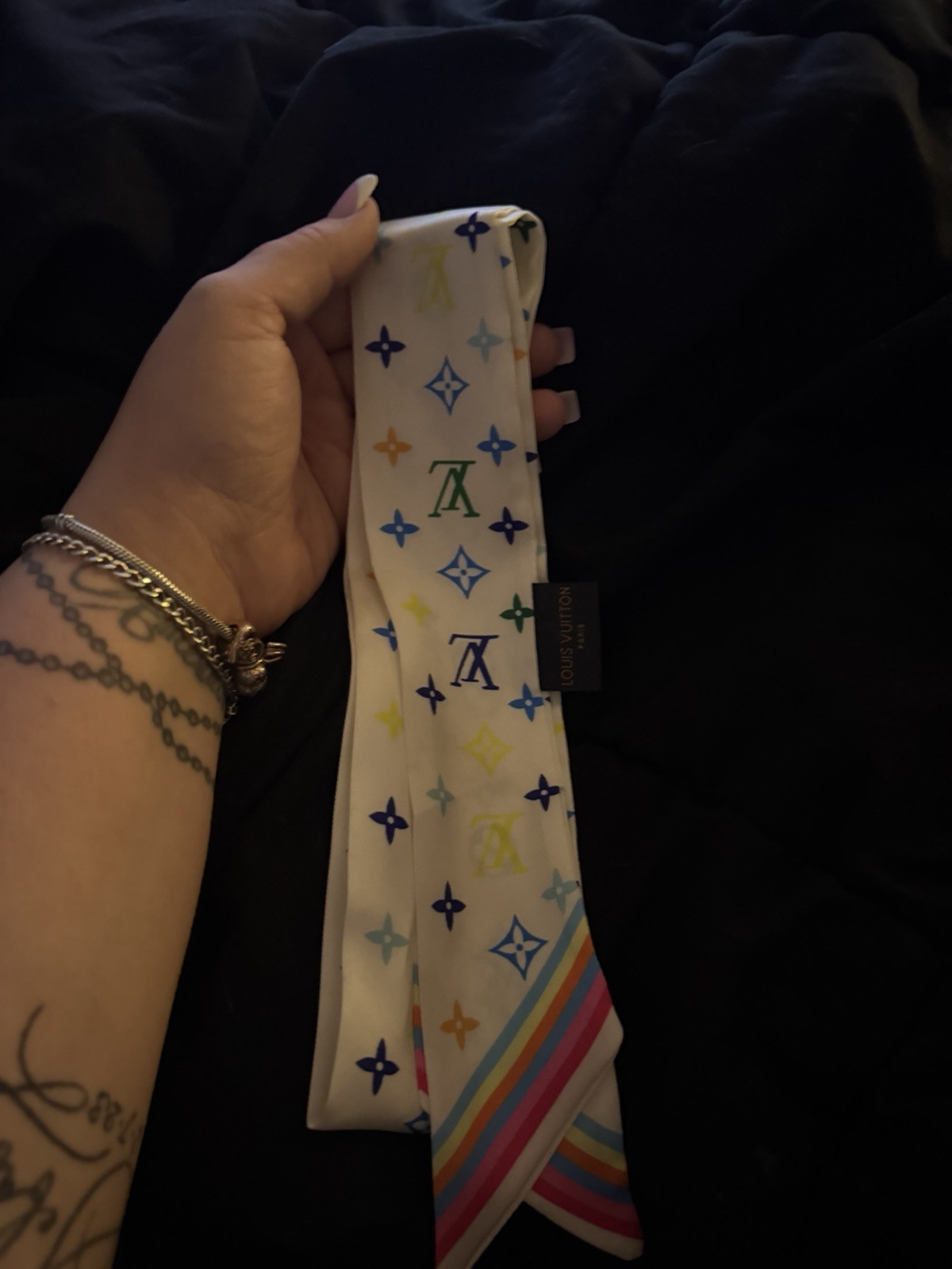 Louis Vuitton Murakami Silk Monogram Twilly