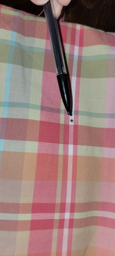 Pottery Barn Darien Full/Queen Duvet Pink Yellow Buffalo Plaid - Picture 4 of 7