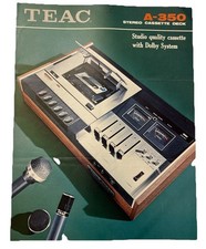 TEAC Stereo Cassette Deck 350 Sales Brochure  Instruction Manual  Original OEM