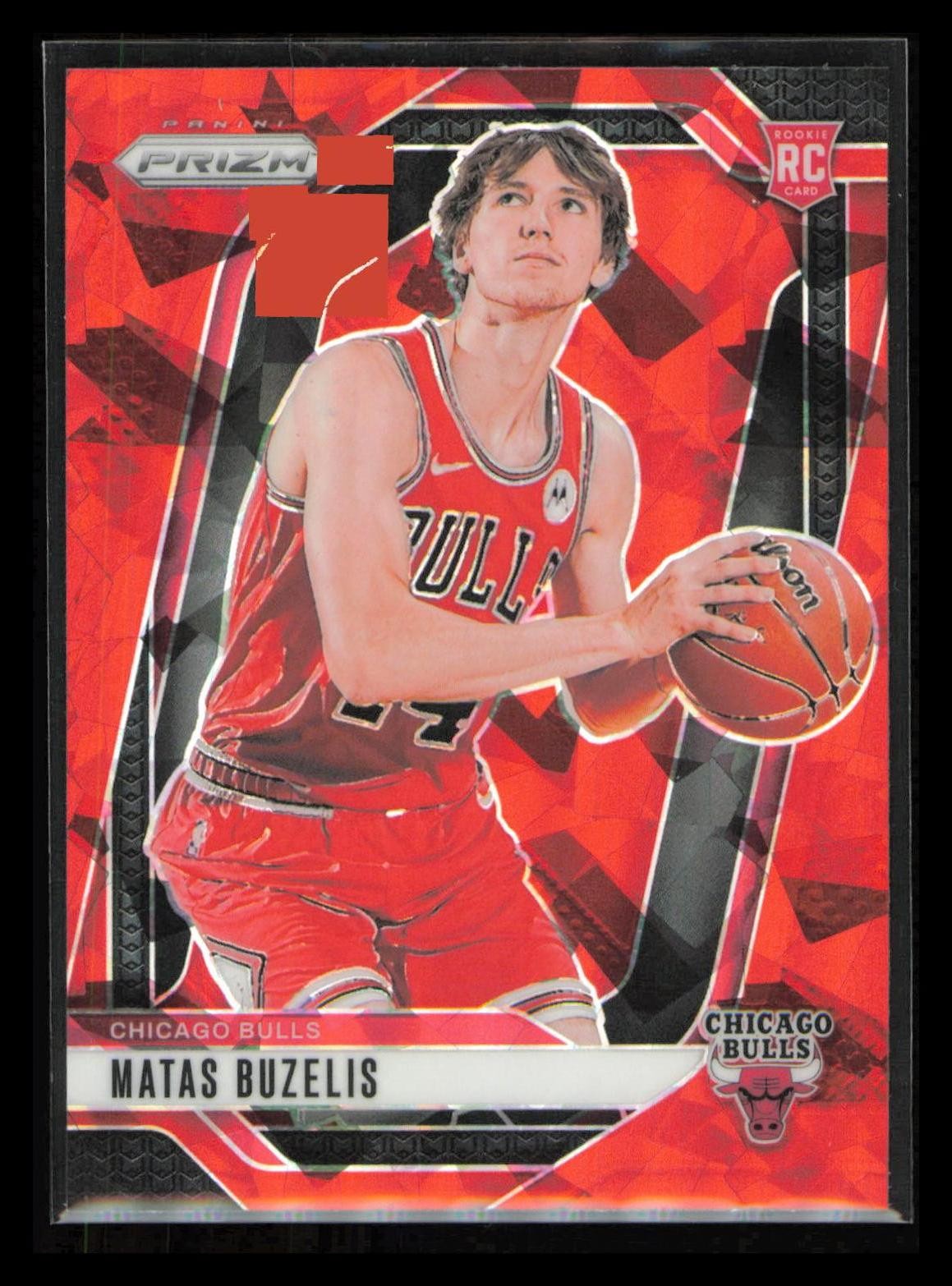 2024-25 Panini Prizm #252 Matas Buzelis Prizms Red Ice