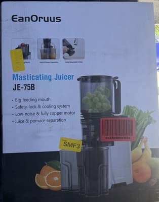 EanOruus Cold Press Juicer, 5.8'' Wide Feed Chute Juice Extractor Machine