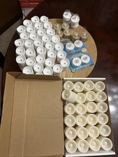 LOT OF 65+ Flameless LED Tea Votive Candles w/Batteries New and Used Working