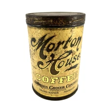 Morton House Coffee Tin Worden Grocer Company Grand Rapids Michigan