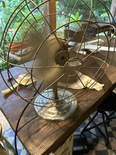 Antique 12” Desk Fan Art Deco Style.  1 Speed.