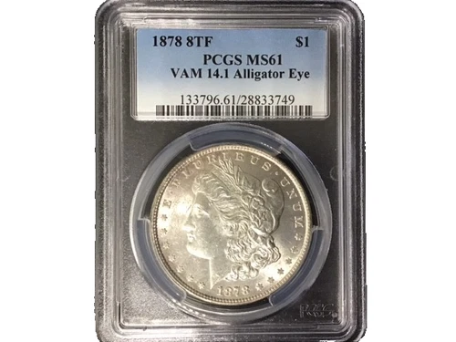 🔥 1878 8TF Morgan Silver Dollar – PCGS MS61 – VAM‑14.1 “Alligator Eye” 🔥