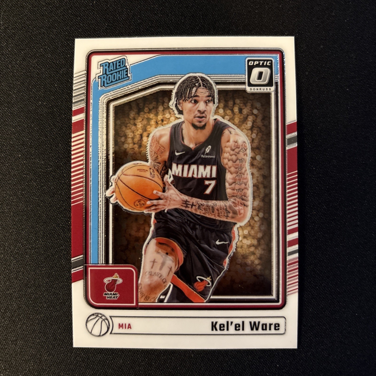 2024-25 Donruss Optic #280 Kel'el Ware Holo Miami Heat Rookie