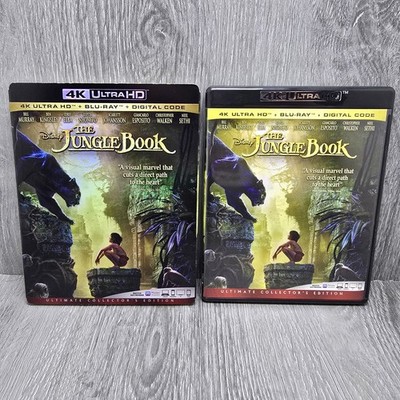 The Jungle Book (2016 Remake) 4K Ultra HD + Blu-ray + OOP Rare Slipcover - UHD