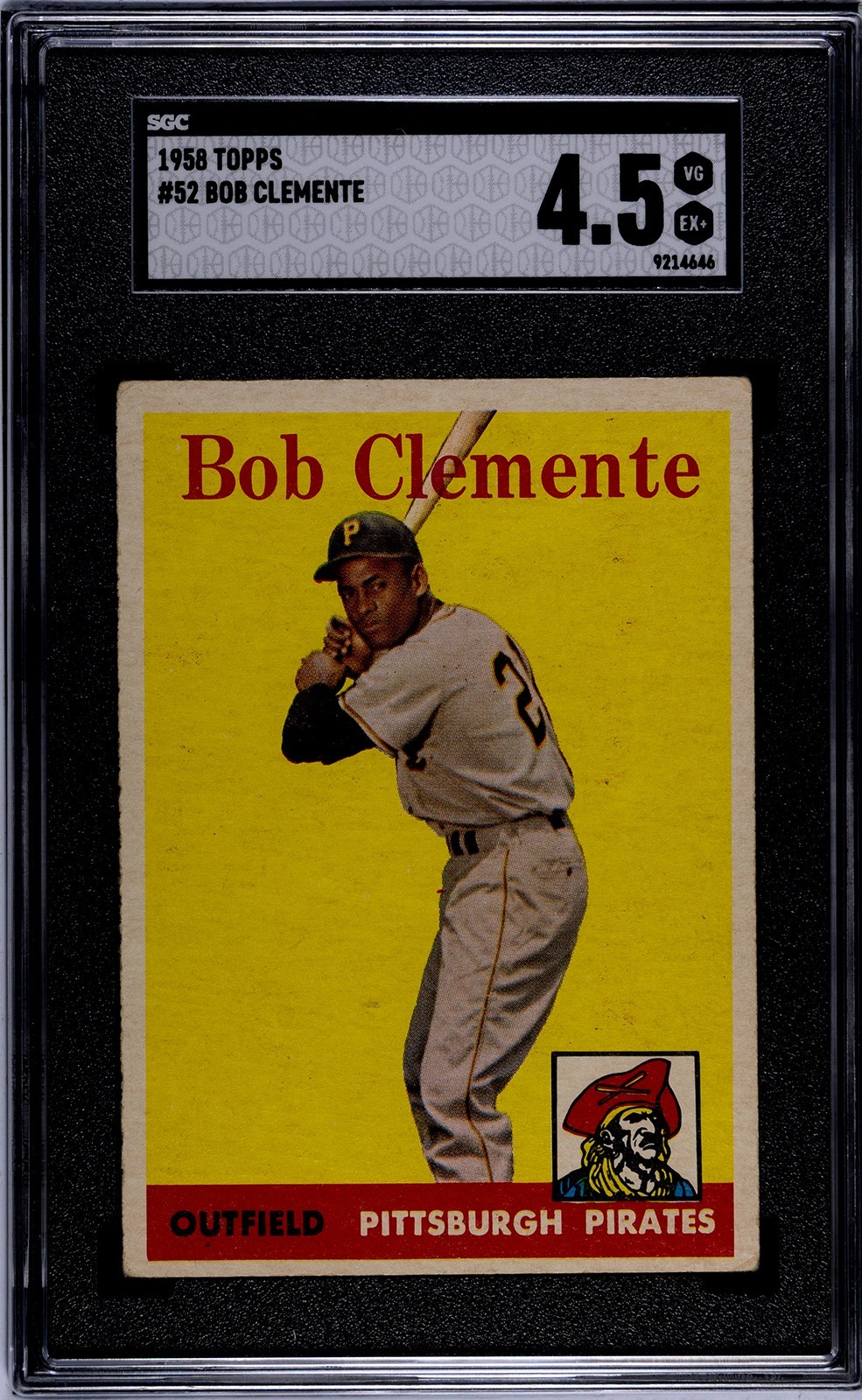 1958 Topps #52 Roberto Clemente SGC 4.5 VG-EX+ Pirates HOF
