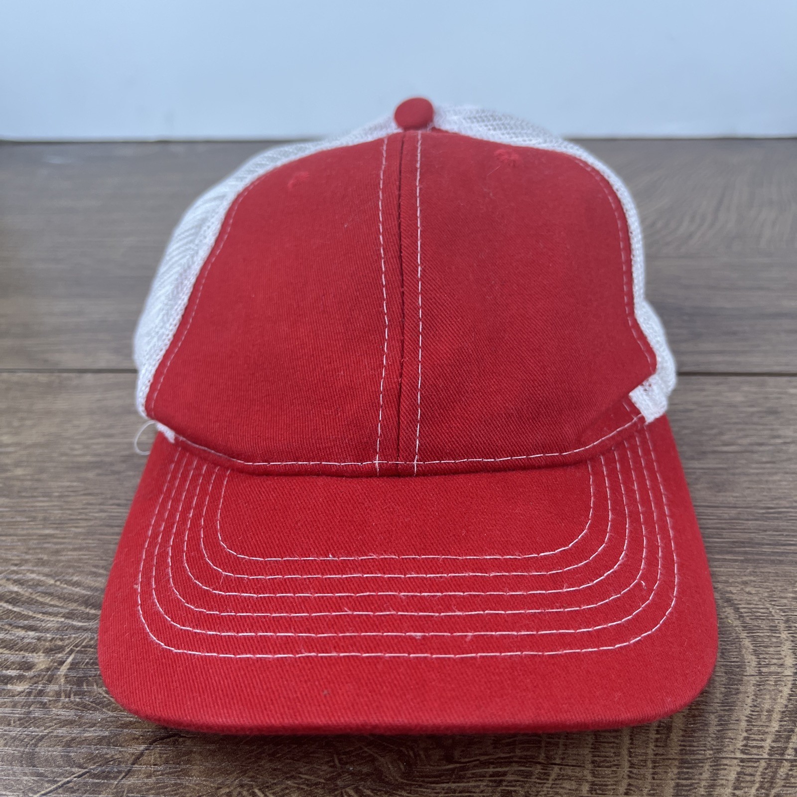 Plain Red Baseball Cap Red Hat Adjustable Snapbac… - image 1