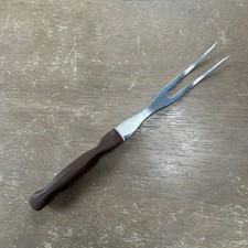Vintage Cutco No. 27 Carving Fork Rosewood Handle Made in USA Stainless Steel