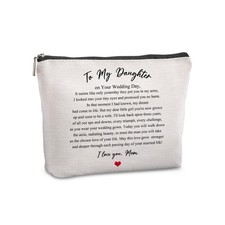 Wedding Gift for Bride from Mom Bridal Shower Gift Travel Makeup Bag Bridal G...