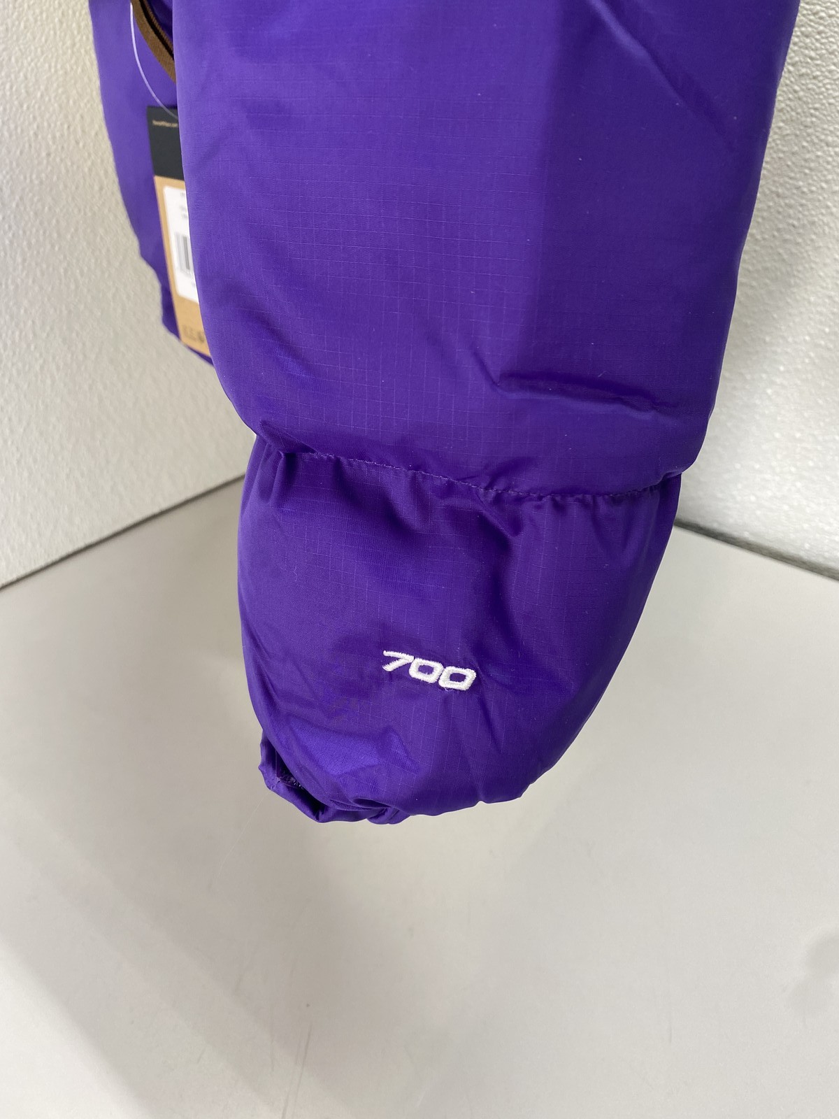 The North Face x Supreme Mens Split Nuptse Puffy Jacket Size S Gravel, Purple thumbnail 6