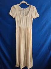 Christy Dawn Cream Puff Sleeve Midi Dress Size XS